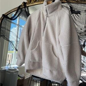 Lululemon Cozy White Fleece Pullover